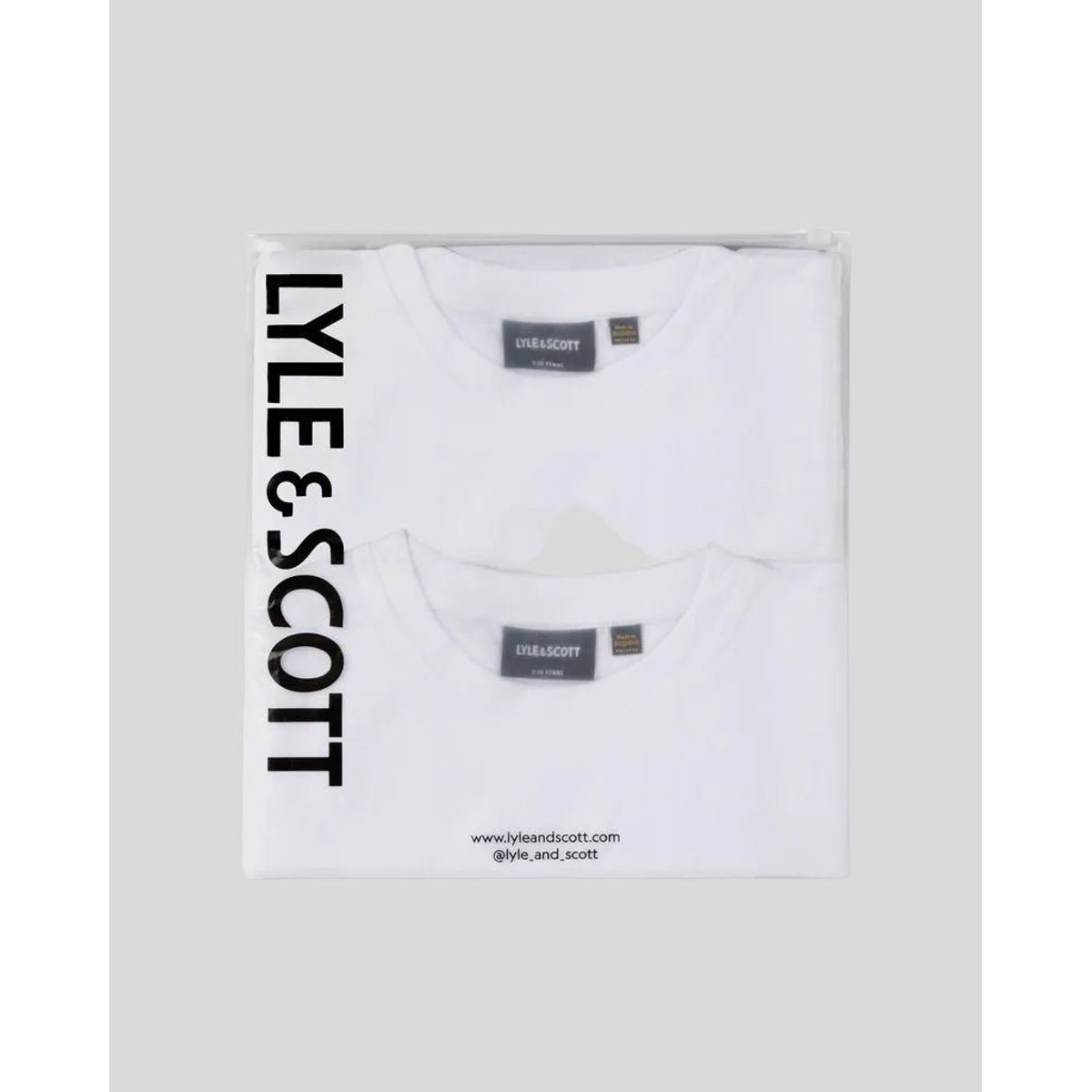 Lot de 2 T-shirts col rond blanc, LYLE & SCOTT