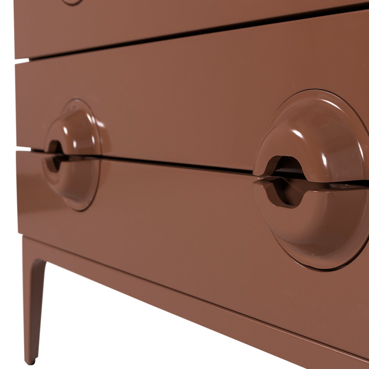 Commode 3 tiroirs en bois d'eucalyptus MERGE vieux rose, WOOOD