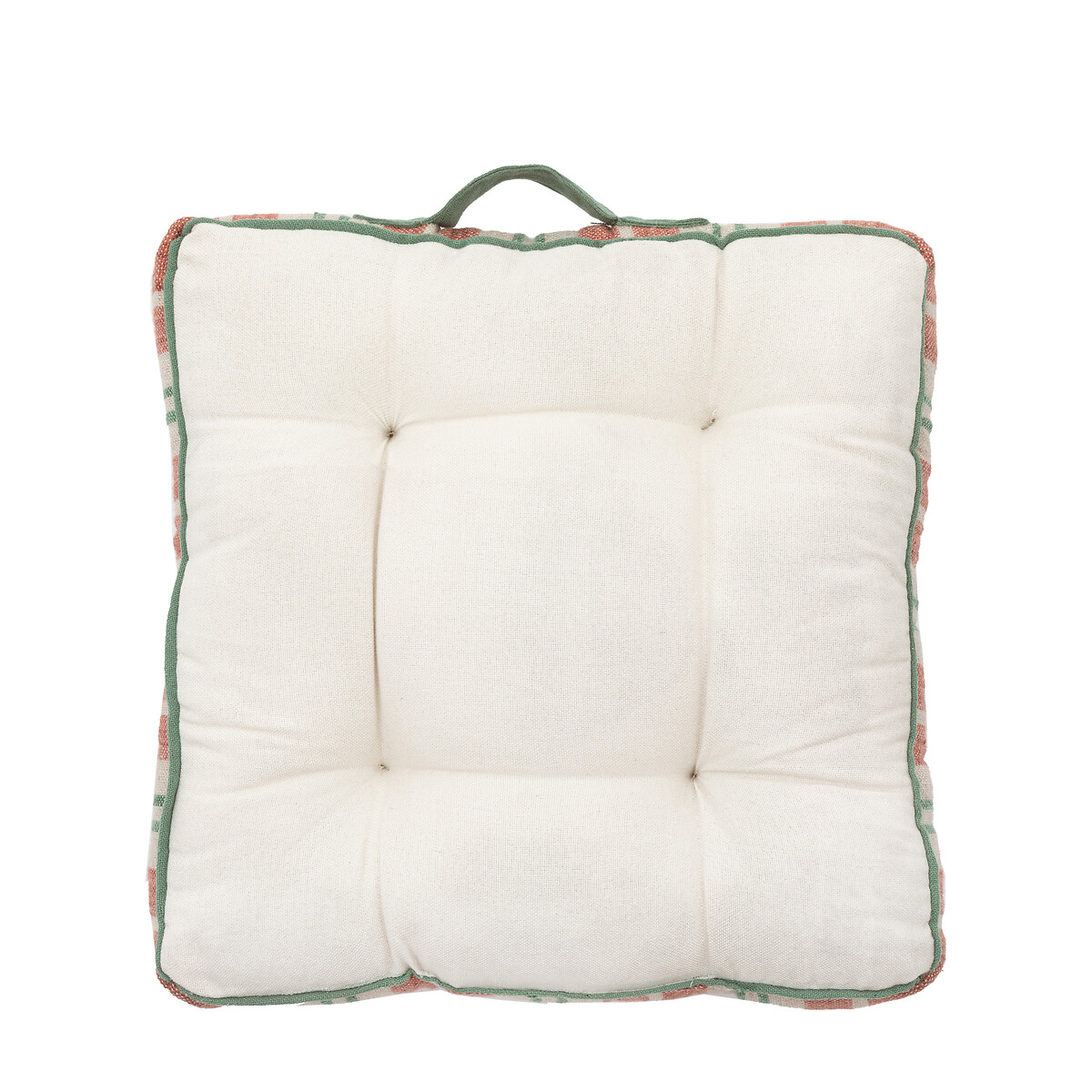 Soren Stripe Woven Floor Cushion apricot, SO'HOME