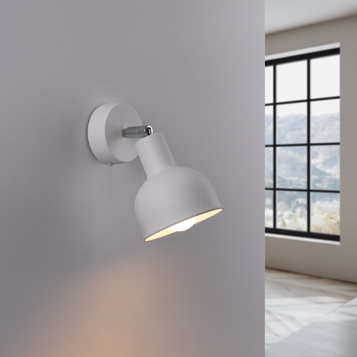 Applique Acier Blanc E27 1 Elba blanc, EDEN