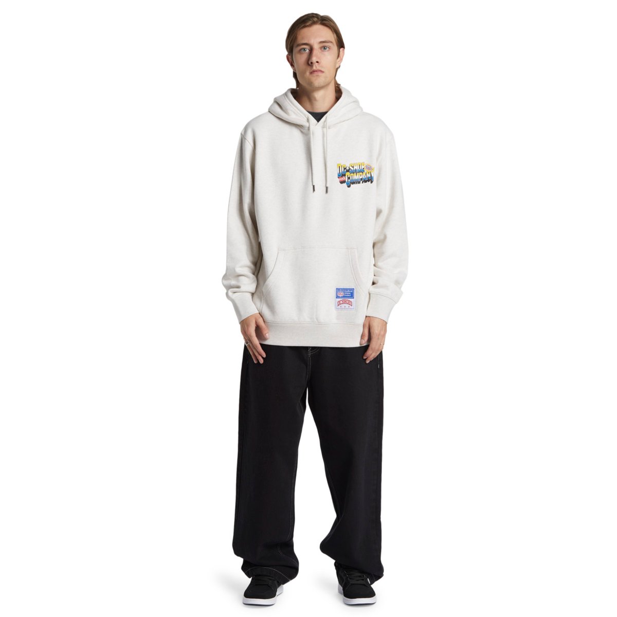 Sweat à capuche 94 TAKE OVER. gris snow heather, DC SHOES