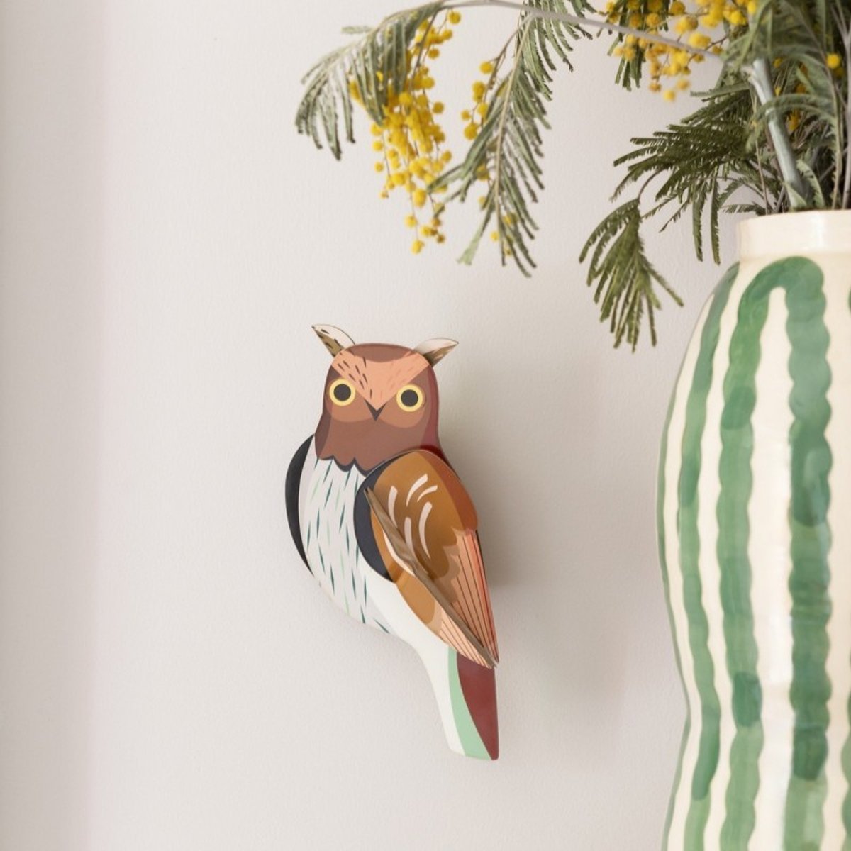 Oiseau décoratif 3d chouette  Tawny Owl marron, STUDIO ROOF