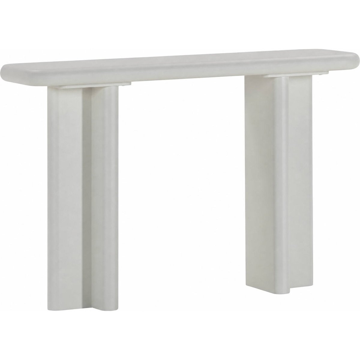 Console contemporaine en bois blanc brillant, RECOLLECTION