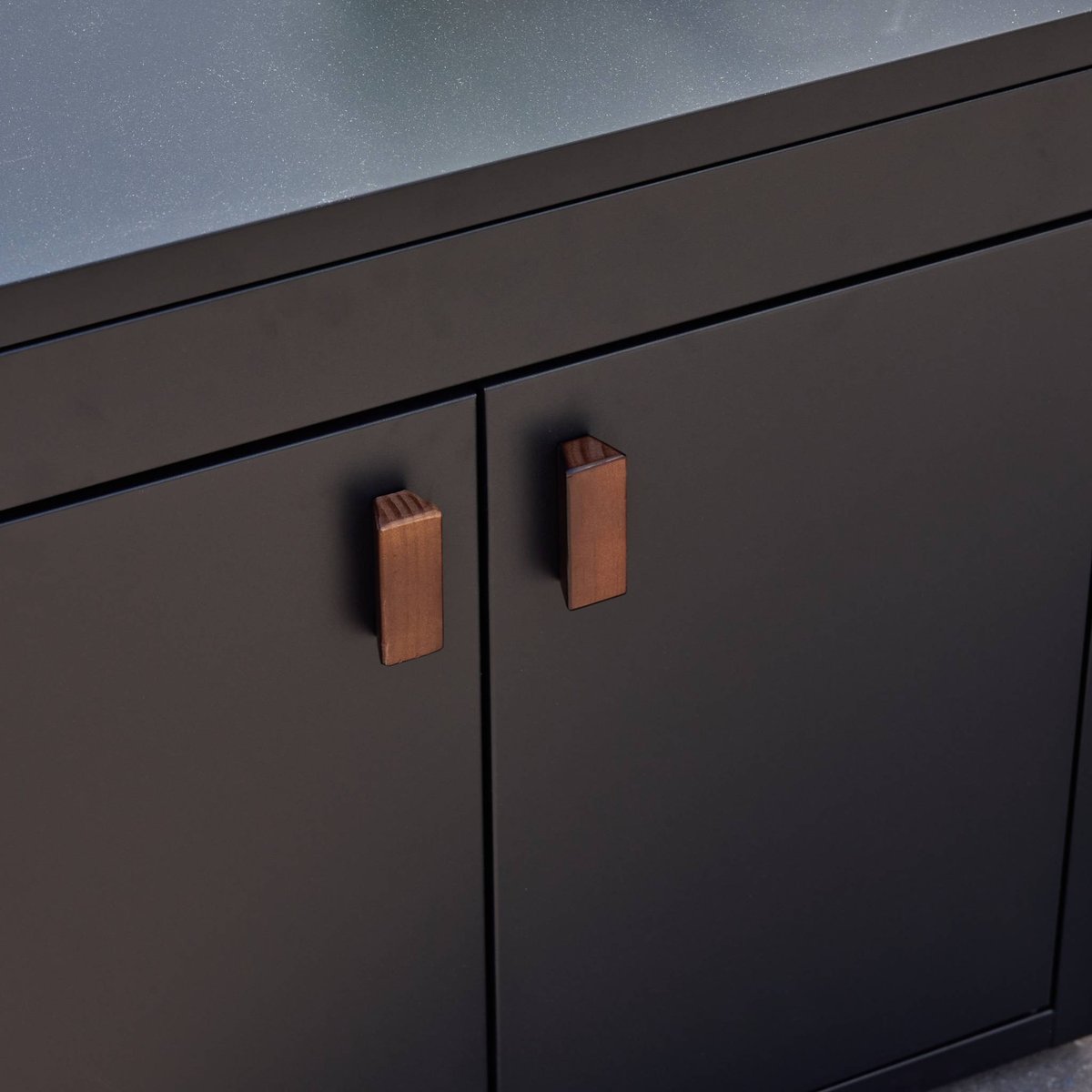 Module de cuisine extérieure acier 2 portes L75,5cm THIRA noir, SWEEEK