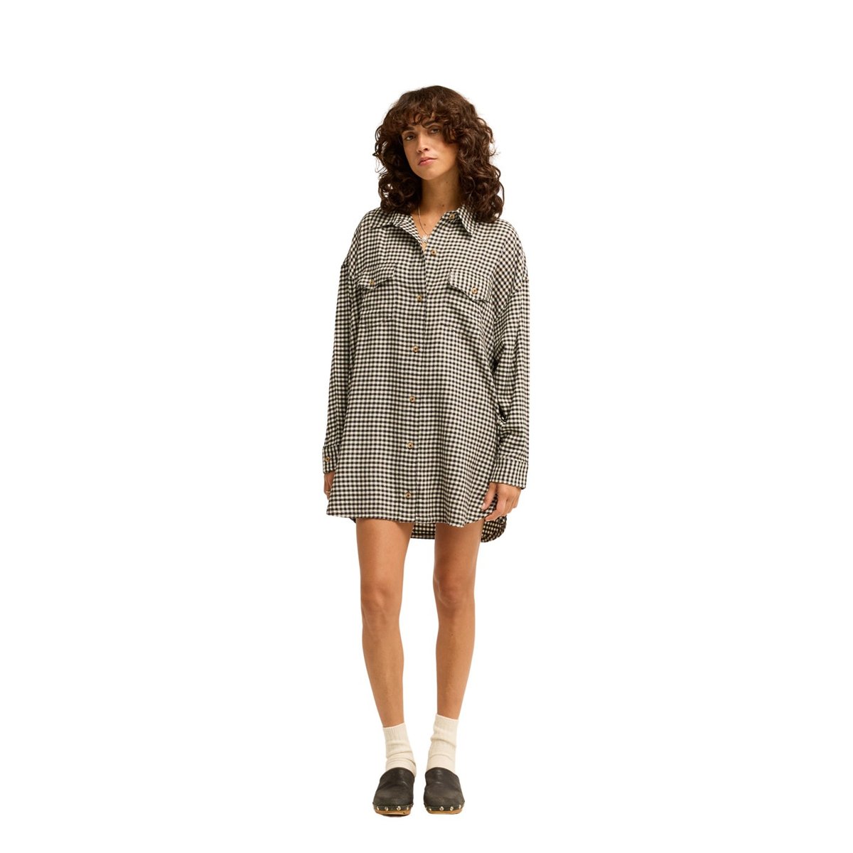 Robe chemise WINTER CHECKS noir black pebble, BILLABONG