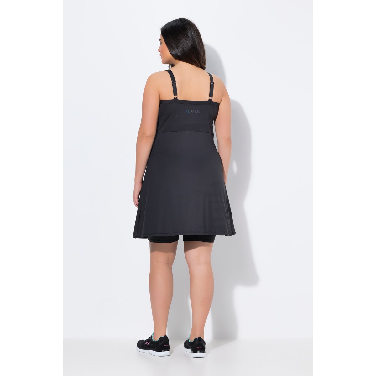 Robe de sport sans manches. Short intégré noir, ULLA POPKEN