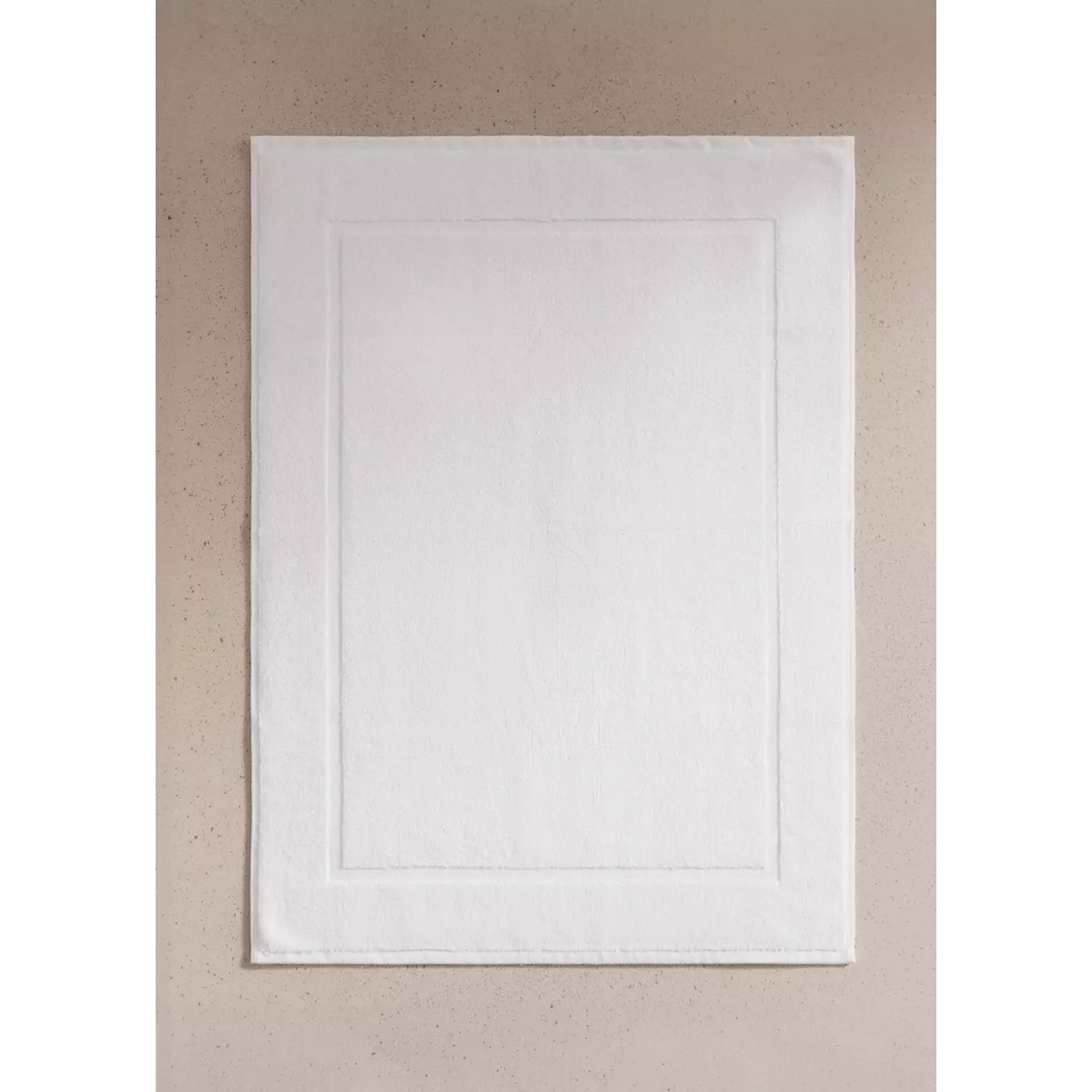 Tapis de bain antidérapant 100 % coton blanc, MANGO HOME
