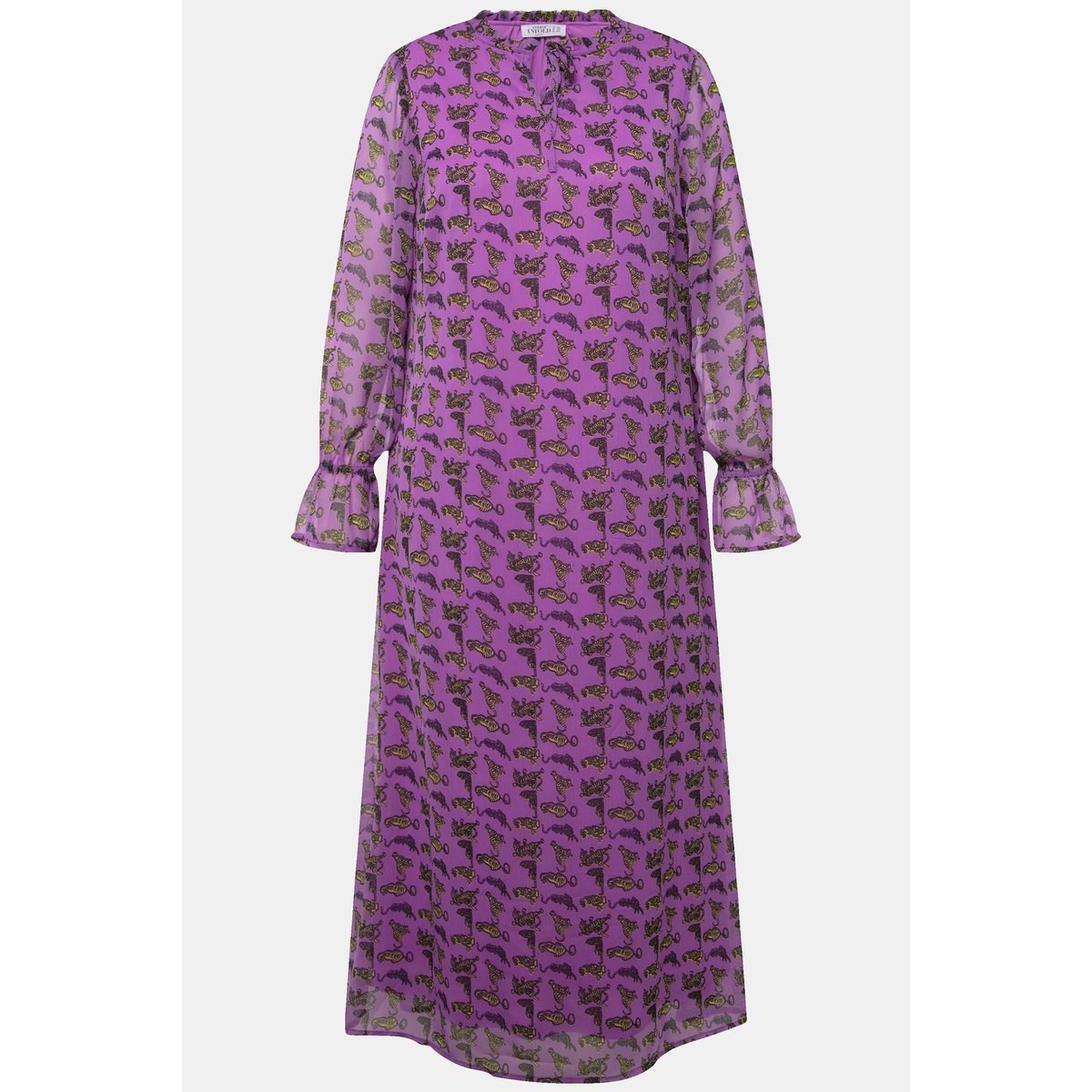 Robe maxi trapèze en mousseline. Imprimé lavande, STUDIO UNTOLD