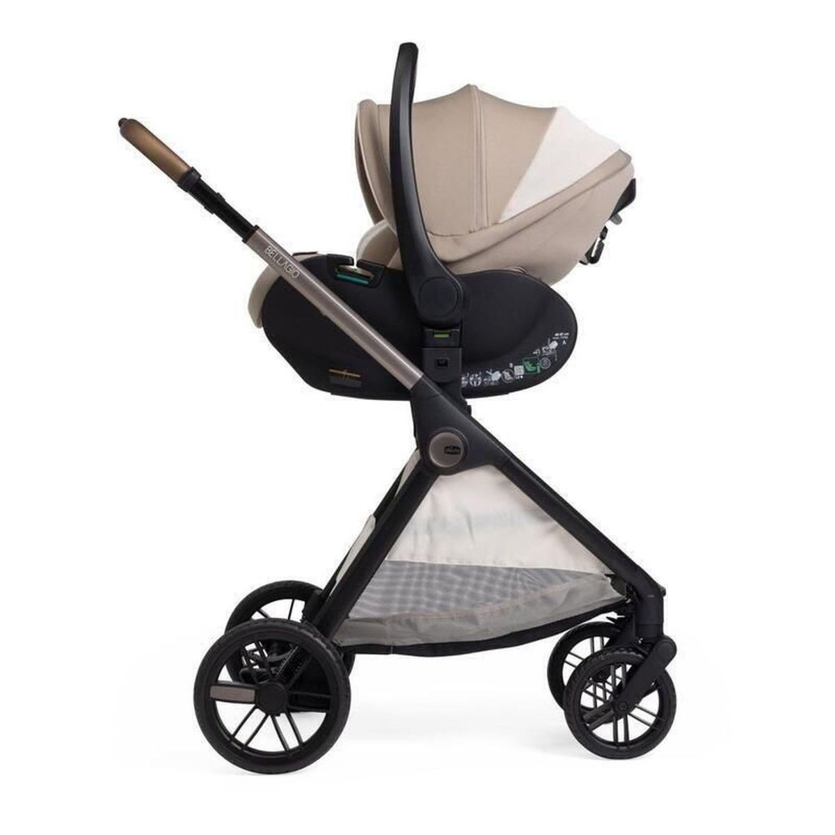 Poussette duo Bellagio 2 + siège auto First Seat Recline i-Size blanc, CHICCO