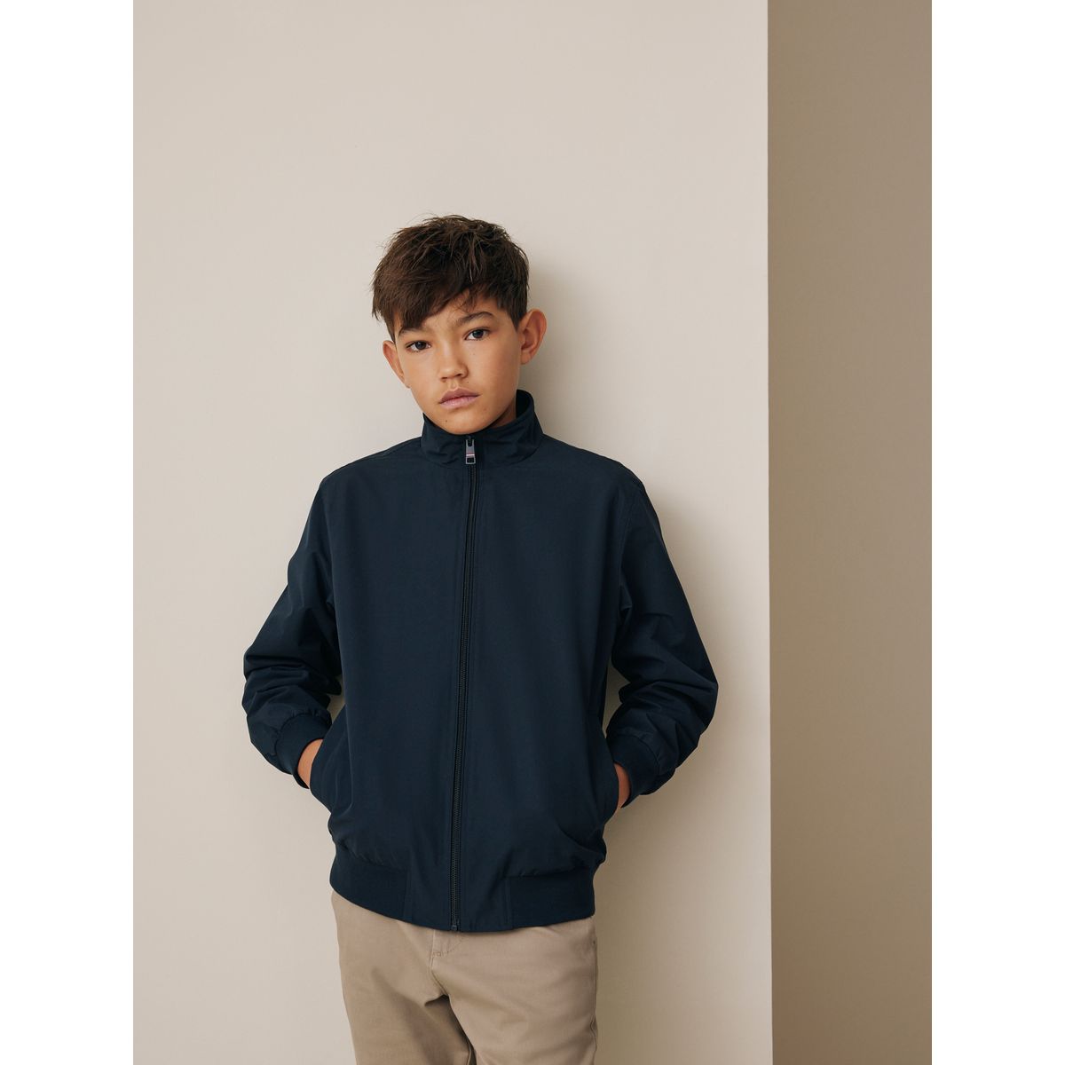 Blouson harrington bleu marine, NEXT