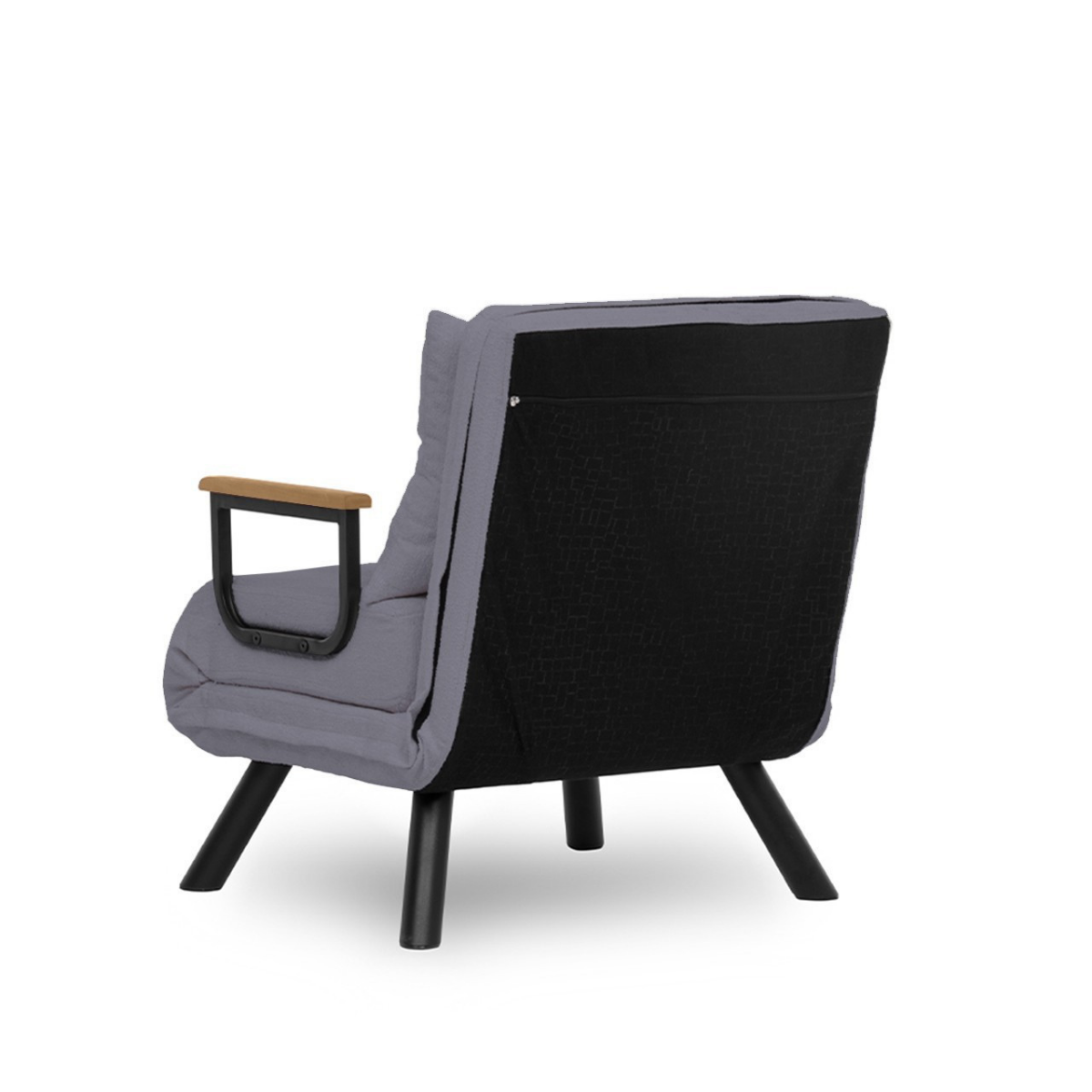 Fauteuil convertible en tissu - SANDO gris, CALICOSY