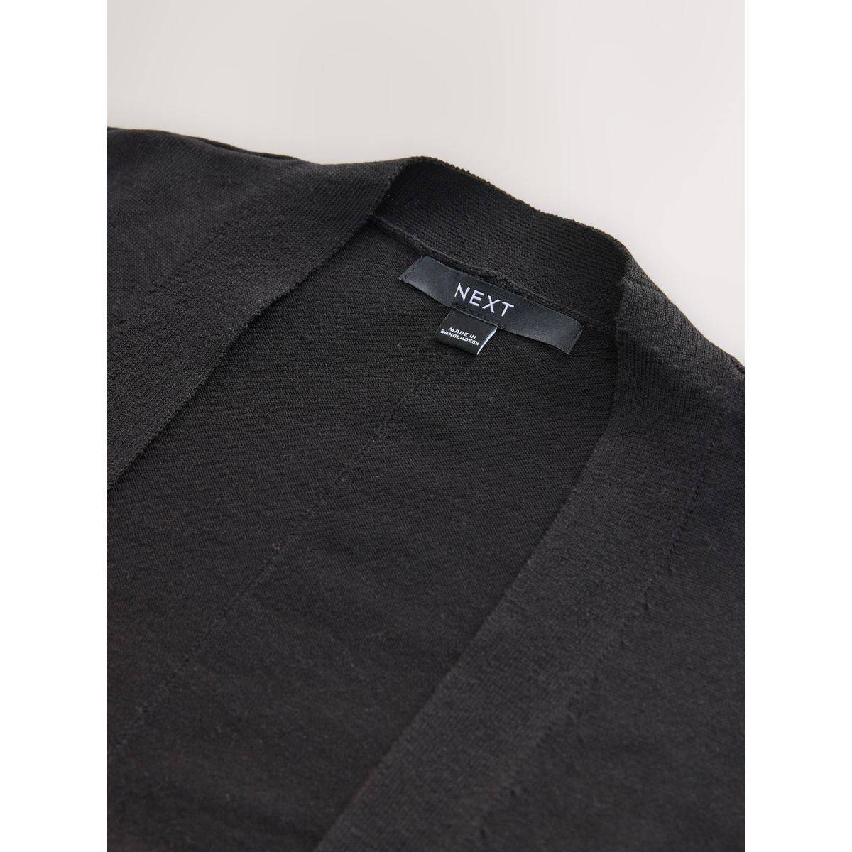 Cardigan long et doux en coton majoritaire noir, NEXT