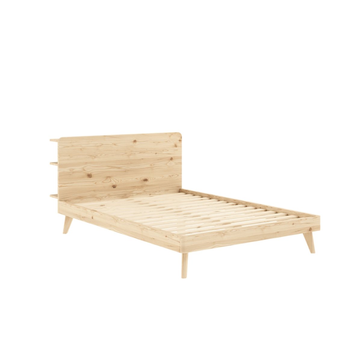 Lit en pin massif + matelas futon - RETREAT BED bois clair, KARUP DESIGN
