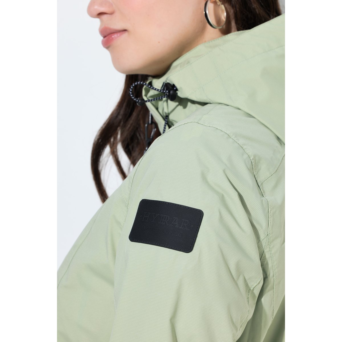Veste technique HYPRAR à capuche sauge clair, ULLA POPKEN