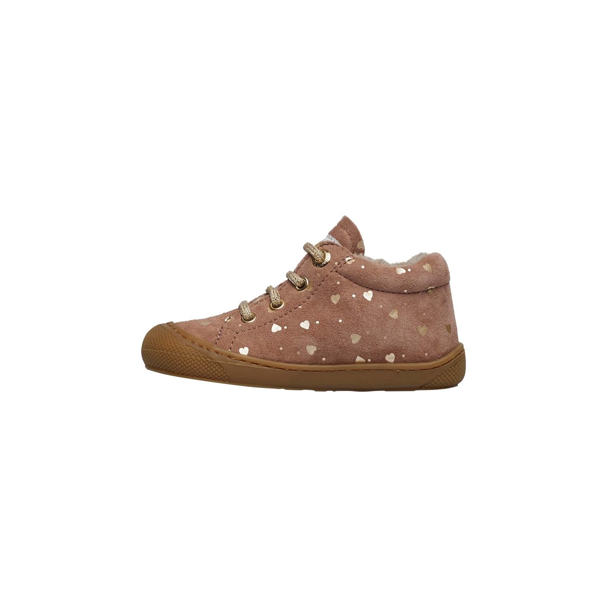 Chaussures premiers pas en suède COCOON rose poudré, NATURINO