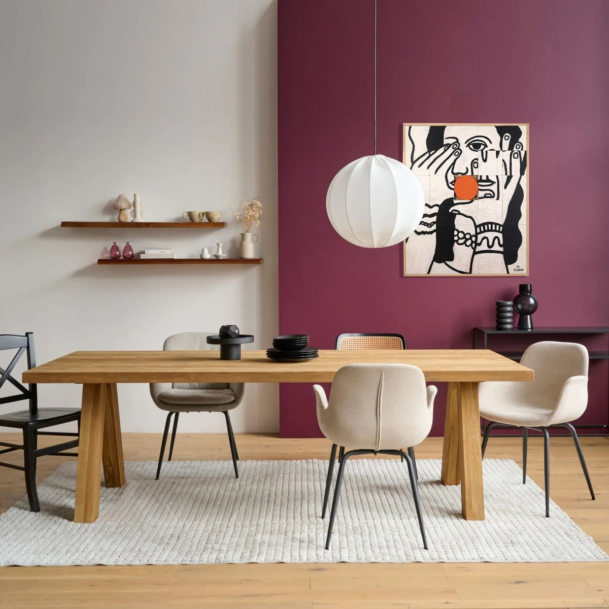 Chaises de salle à manger à accoudoirs beige clair (lot de 2) - BETINA beige, HELLIN, DEPUIS 1862