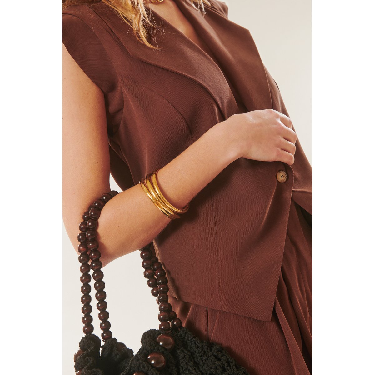 Veste tailleur fluide ALIDA marron, BENOA
