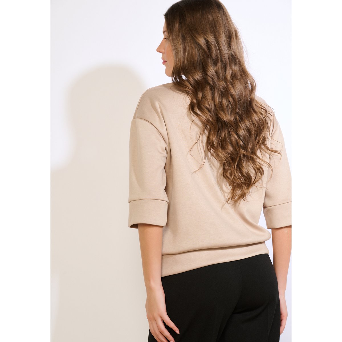 Sweat oversize minimal taupe, LOLALIZA
