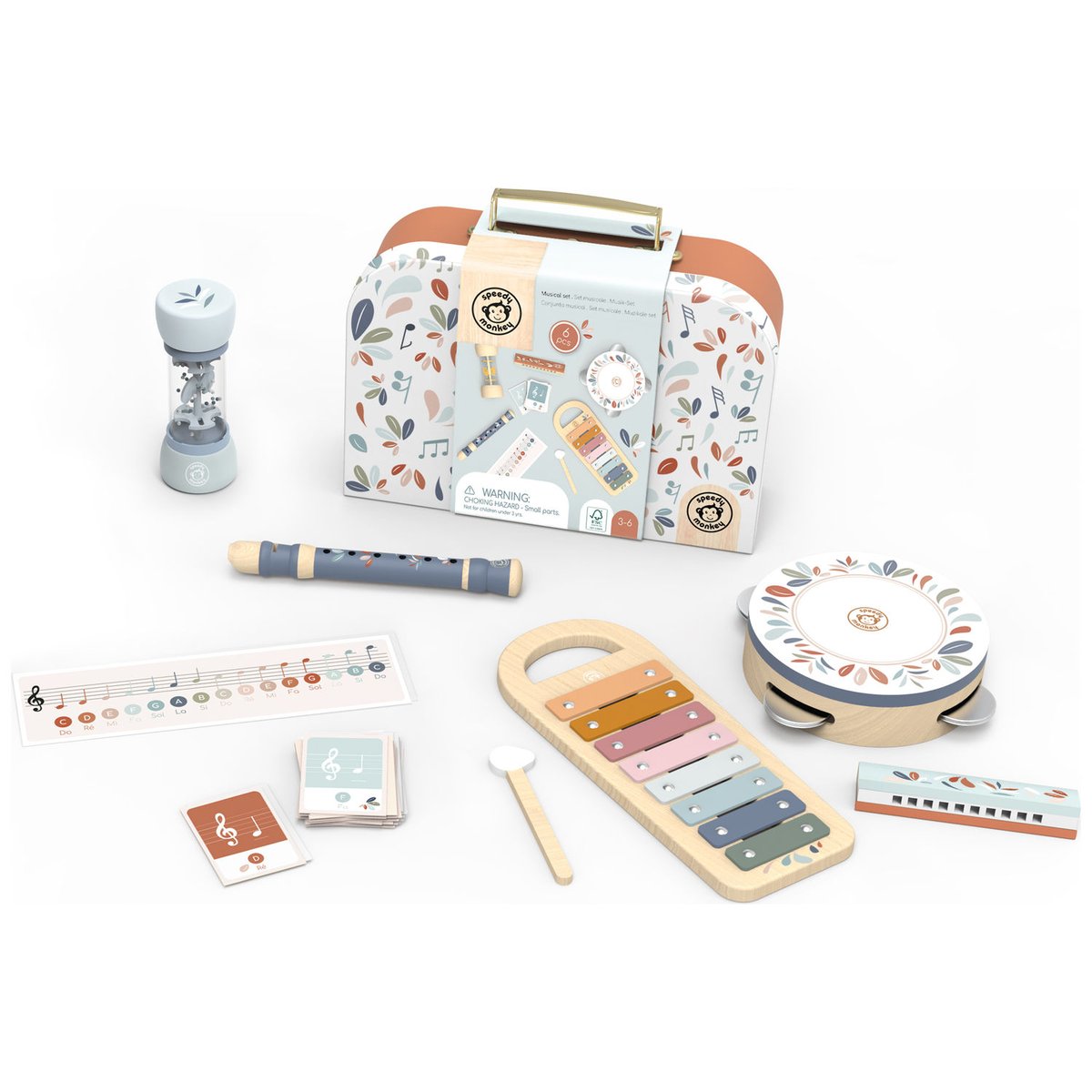 Valise musicale multicolore, SPEEDY MONKEY