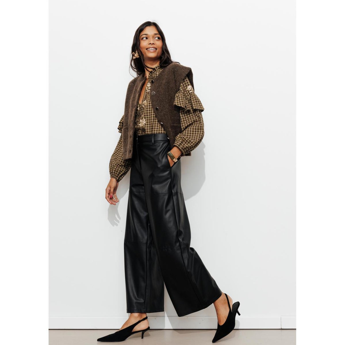 Cardigan sans manches marron, PROMOD