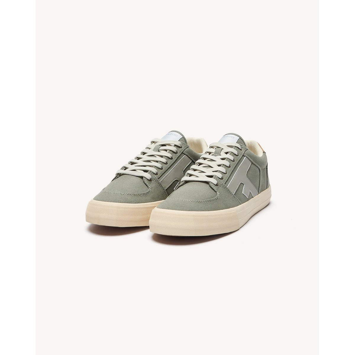 Tennis basses tissu WALNUT kaki foncé, FAGUO