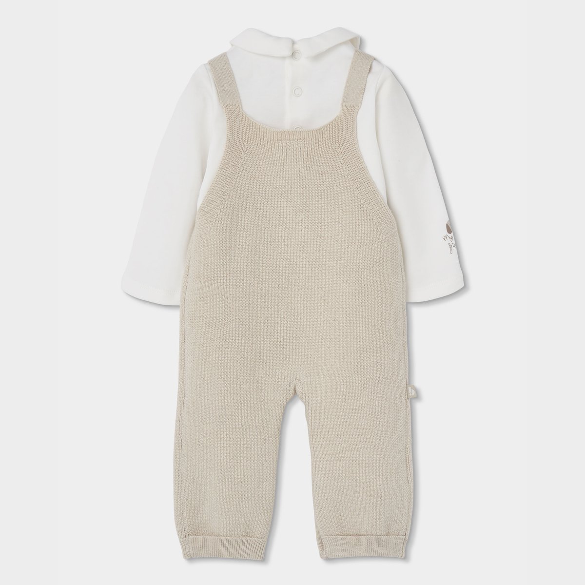 Ensemble bébé garçon en maille avec petit chien beige, BOBOLI
