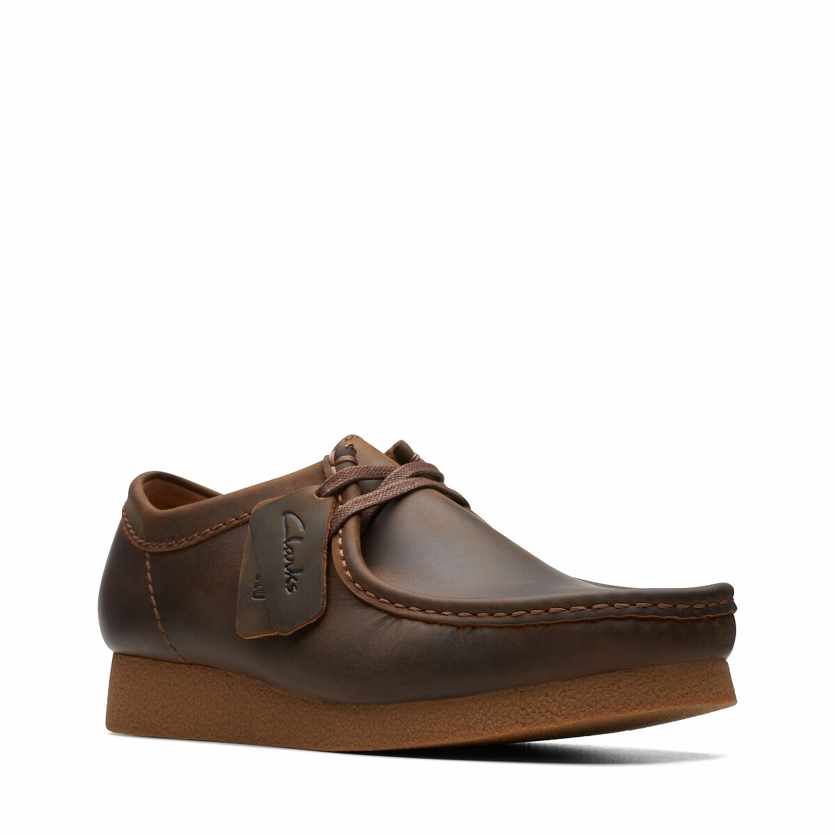 Chaussures Wallabee en cuir marron foncé, CLARKS