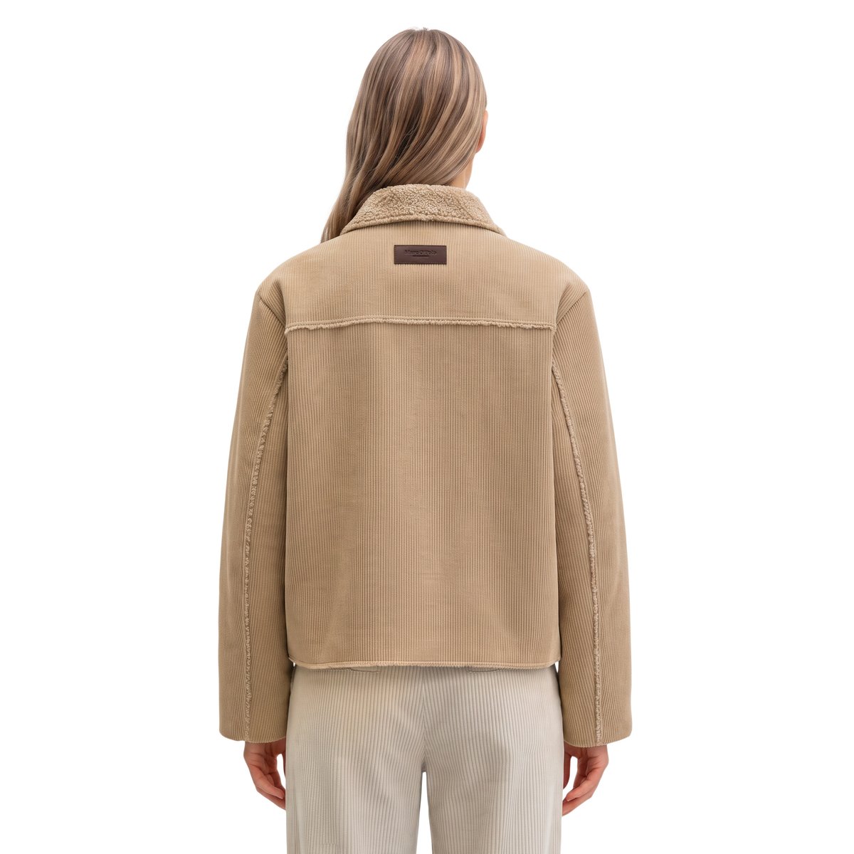 Veste d'extérieur coupe classique en cordon bouclé tressé beige, MARC O'POLO