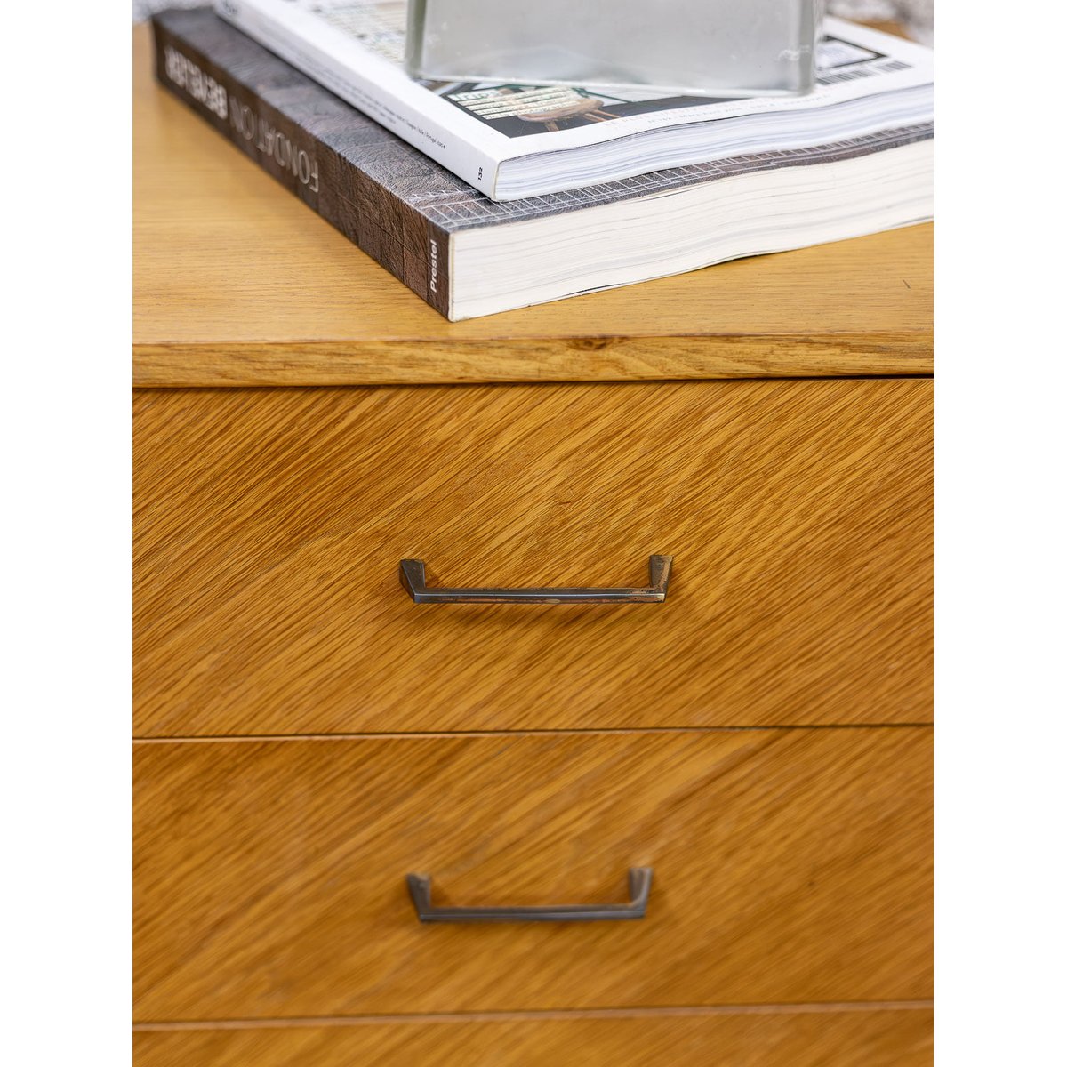 Superbe commode scandinave Olga N°1131 - Bon état bois clair, DEBONGOUT