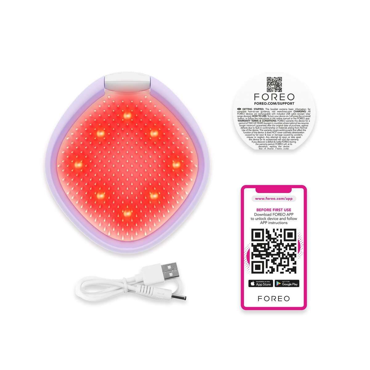 Brosse LED avancée pour cheveux FLIP PLAY lilas toi, FOREO
