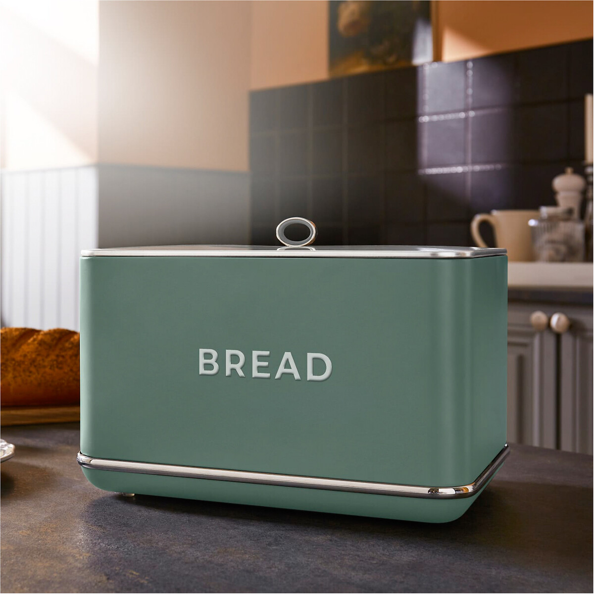Renaissance Bread Bin forest green, TOWER