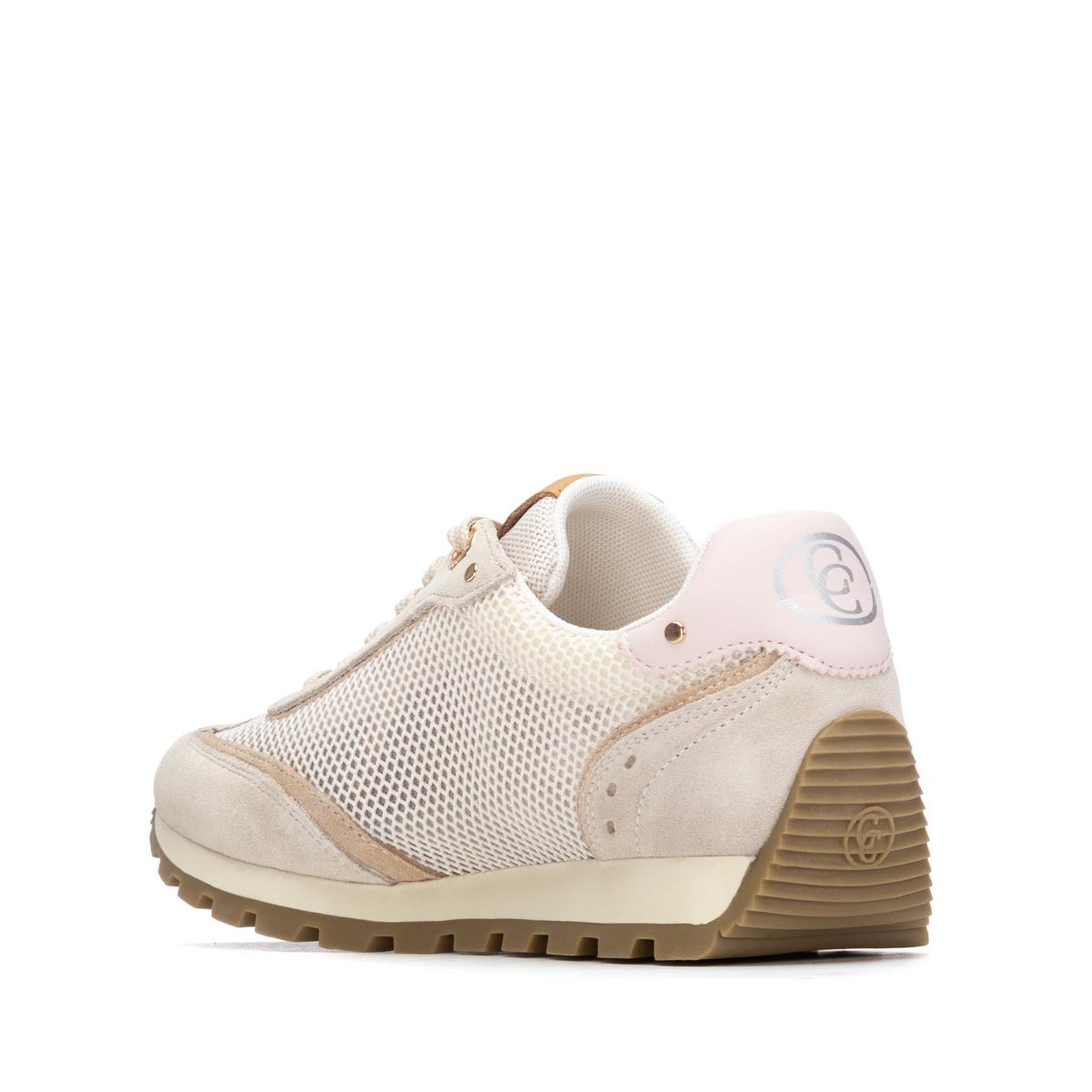 Baskets Plaine Décontractée Lacets beige, CARMELA