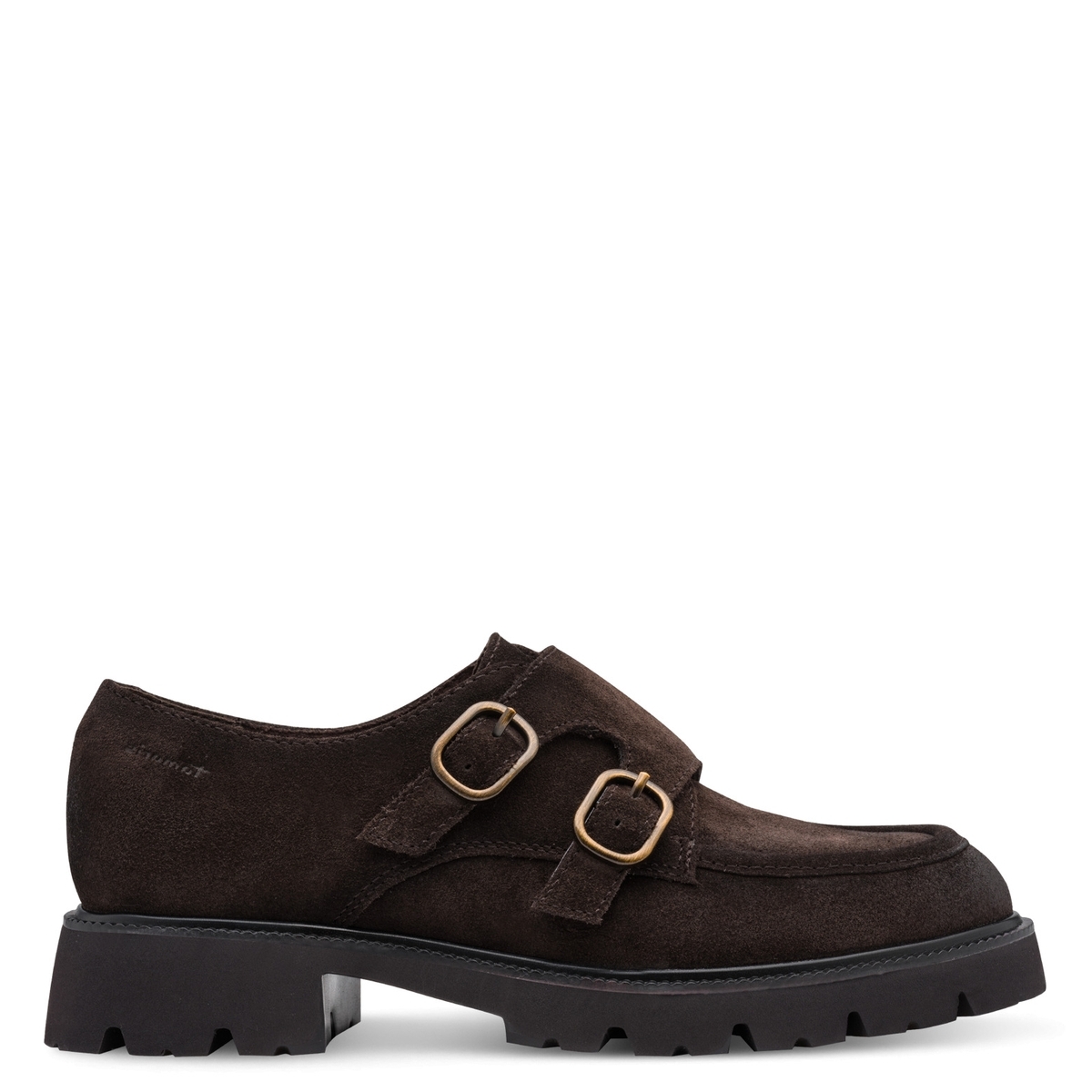 Slipper coupe ample marron antilope combiné, TAMARIS
