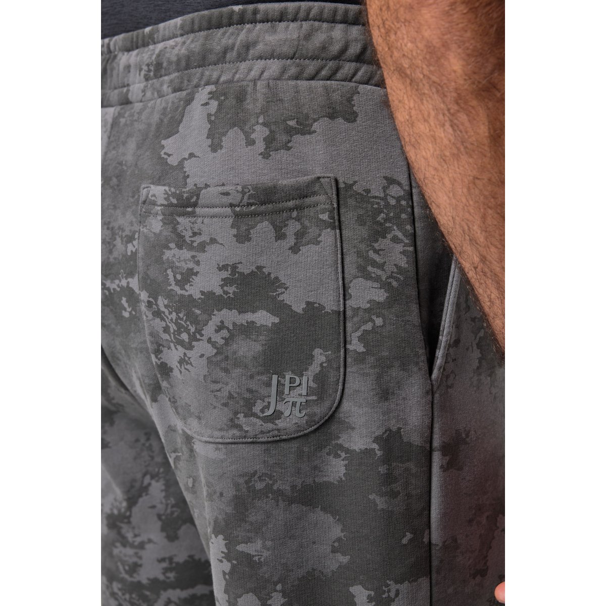 Bermuda en molleton, taille élastique anthracite, JP1880