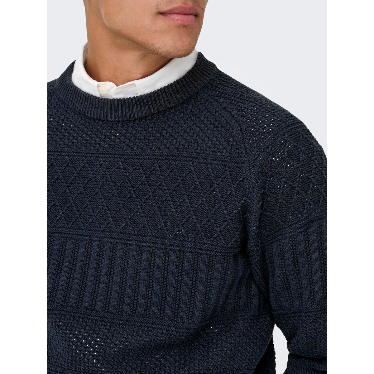 Pull En Maille dark navy, ONLY & SONS