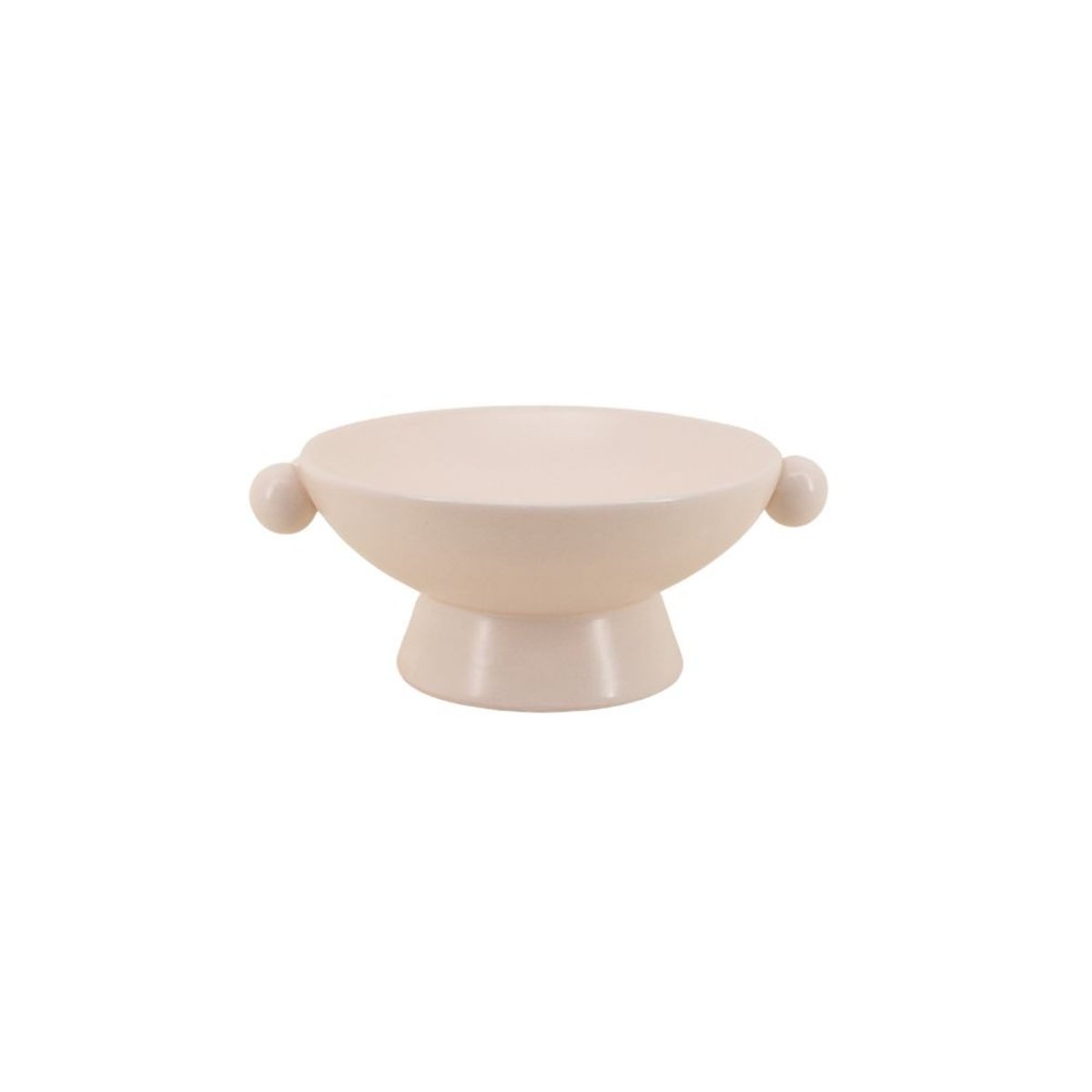 Coupe sur pied en céramique 19x8cm beige, ORNAMI