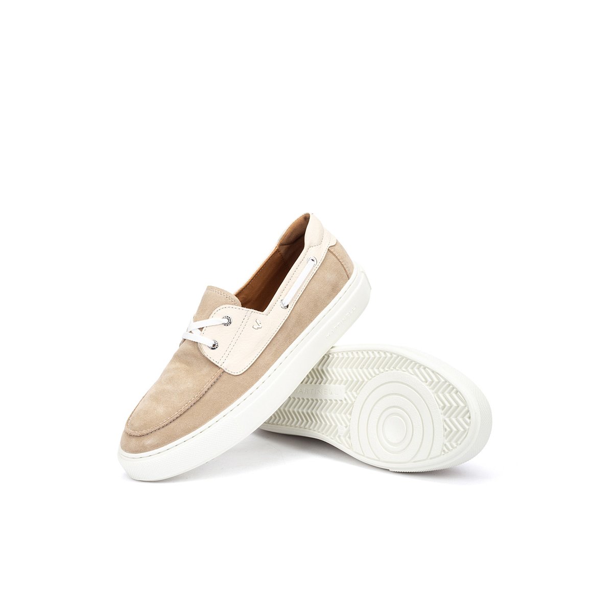 Chaussures bateau cuir Hastings sandstone, MARTINELLI