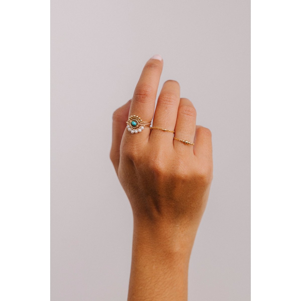 Bague Frida - Perles de culture or/perles de cultures blanches, YAY PARIS