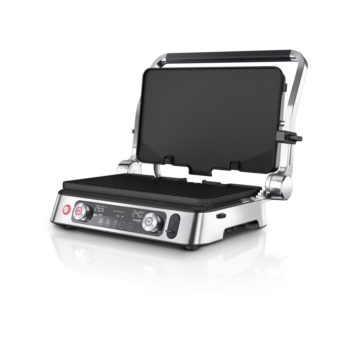 Grille-viande CG9160 inox 2 zones de cuissson, plaques amovible, sonde, 37x23 cm couleur unique, BRAUN