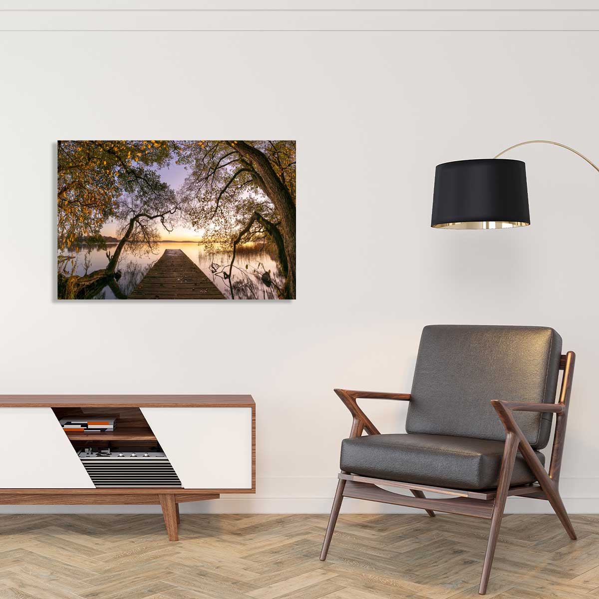 Tableau Au bout du lac tableau alu dibond, HEXOA