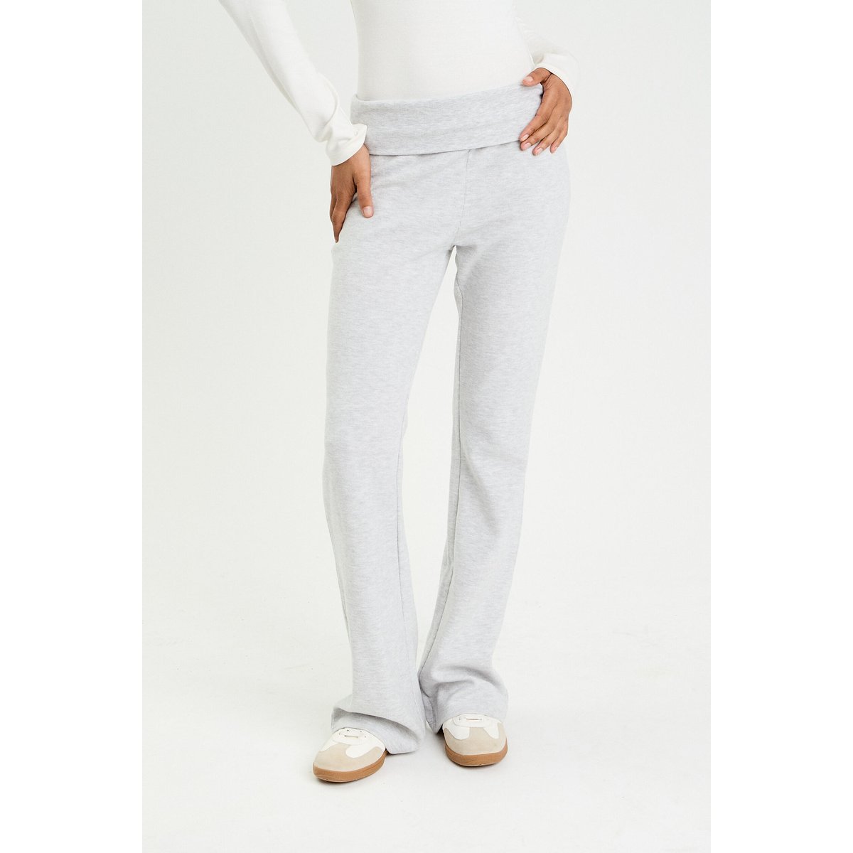 Pantalon bootcut taille standard gris clair, CACHE CACHE