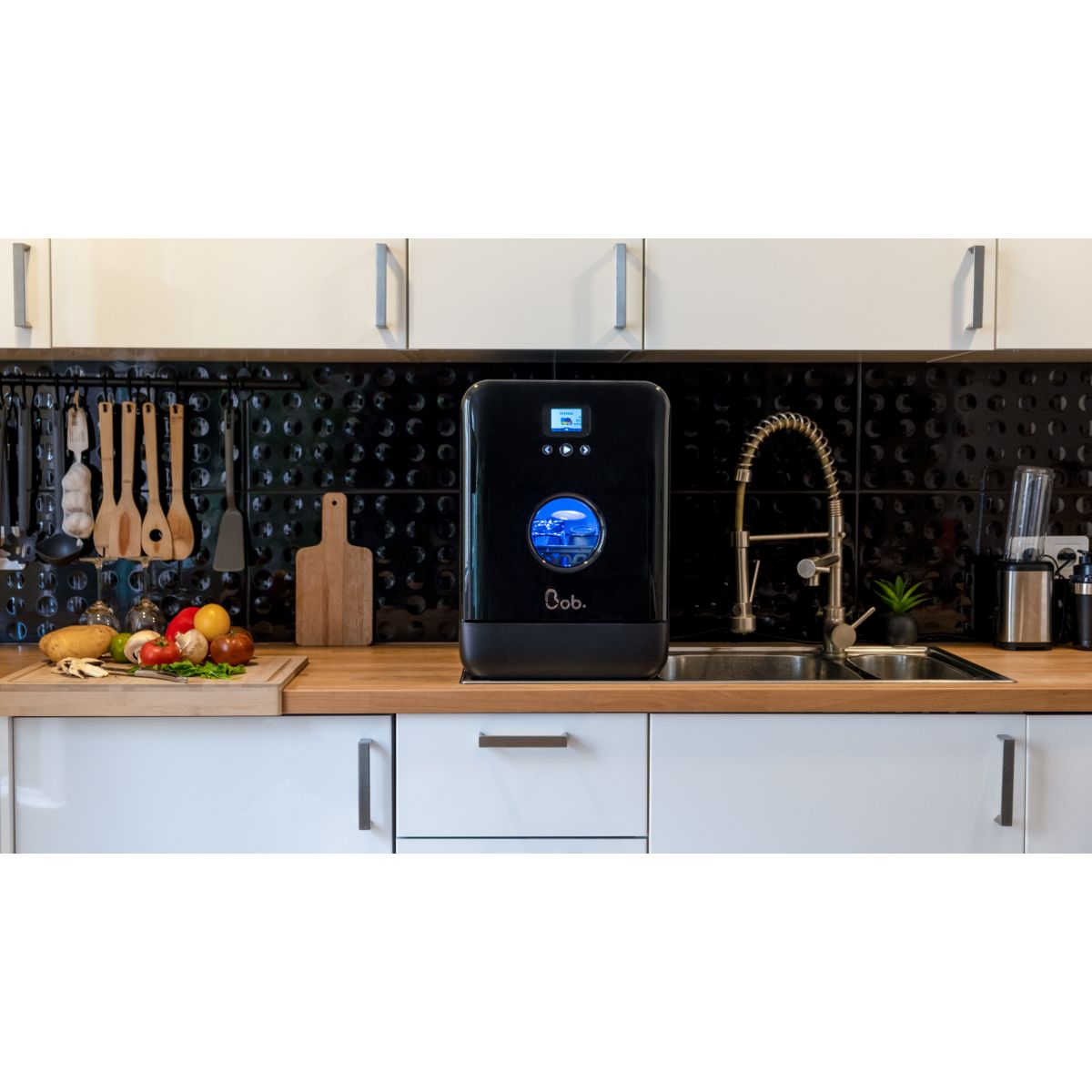 Mini lave vaisselle Bob - Pack Premium black couleur unique, DAAN TECH