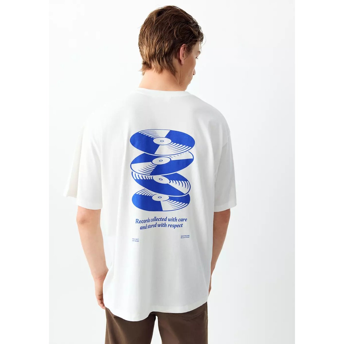 T-shirt en coton imprimé blanc cassé, MANGO TEEN