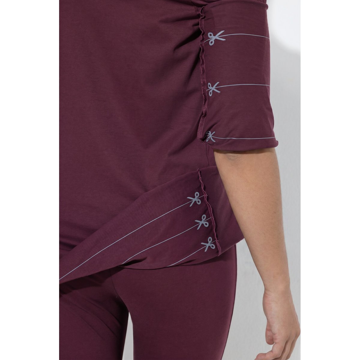 T-shirt « Cut it your way » en coton bio bordeaux, ULLA POPKEN