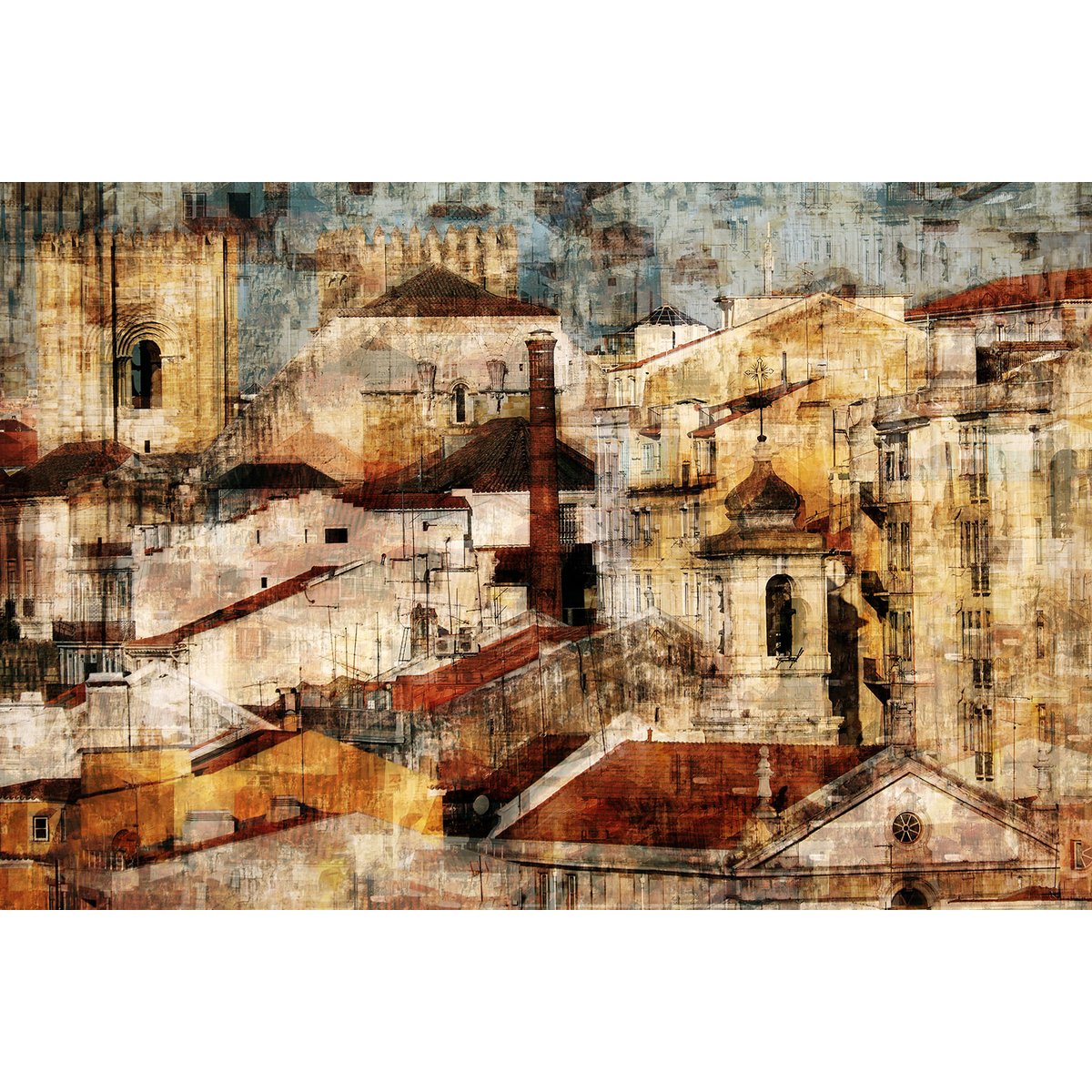 Tableau deco Alfama tableau alu dibond, HEXOA