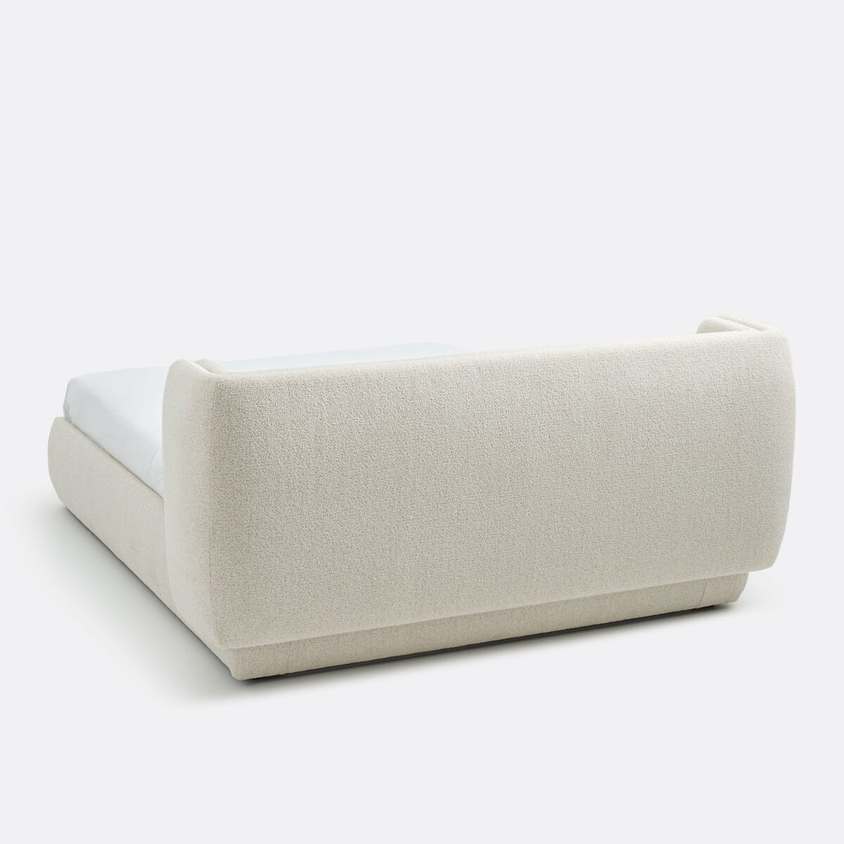 Lit tissu bouclette avec sommier, Meridiano ecru, LA REDOUTE INTERIEURS