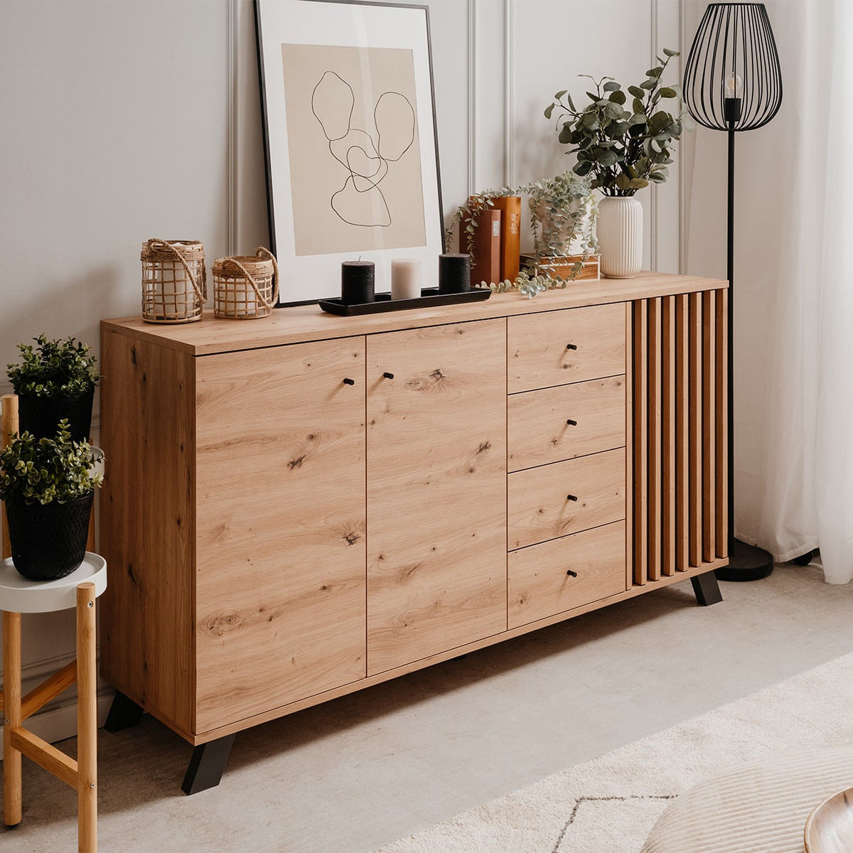 Buffet effet chêne - FLAVIA chêne, HOMIFAB