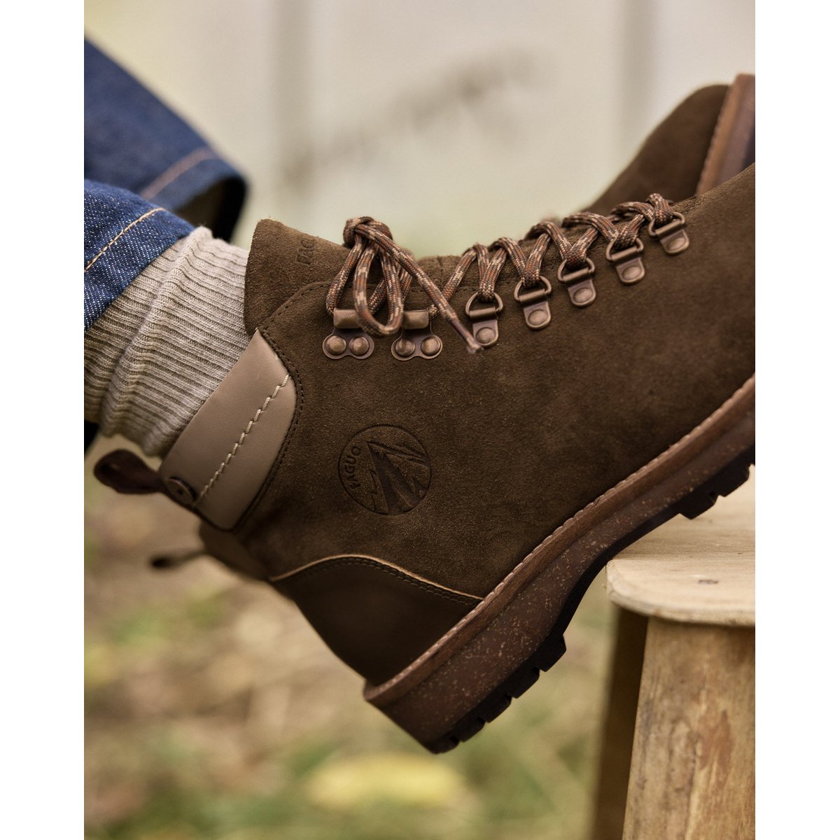Chaussures cuir HAWTHORN kaki, FAGUO