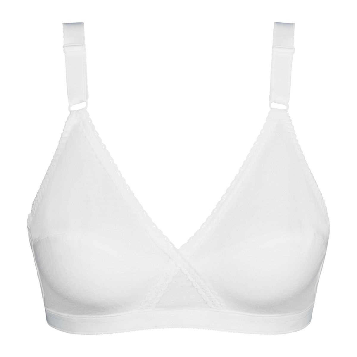 Soutien-gorge sans armatures Essential Support Coton blanc, PLAYTEX