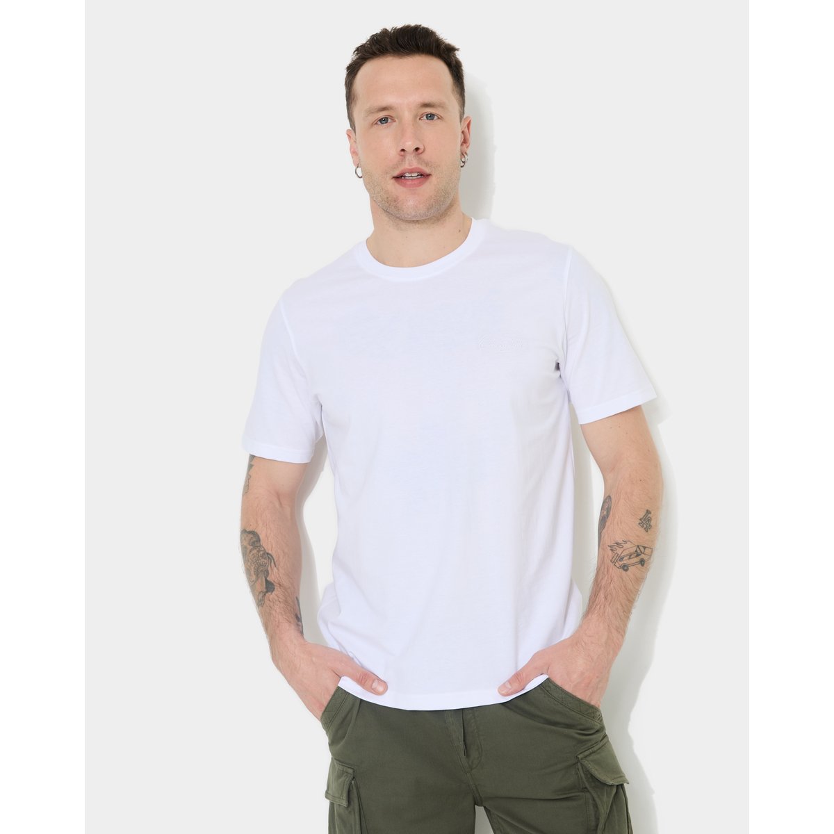 T-Shirt motif devant; brodé TEE CUSTOM blanc, CHEVIGNON